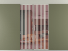 Перегородка Formato внутри проёма скрытое крепление в потолок 2 створки