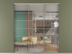 Перегородка Formato внутри проёма 3 створки