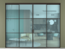 Перегородка Formato внутри проёма 4 створки