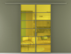 Перегородка Формато вдоль стены 2 створки