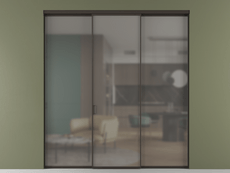 Перегородка Formato внутри проёма 3 створки