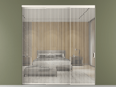 Перегородка Формато внутри проёма 3 створки с синхронным механизмом