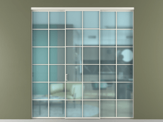 Перегородка Formato внутри проёма 3 створки