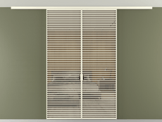 Перегородка Formato вдоль стены на потолок 2 створки