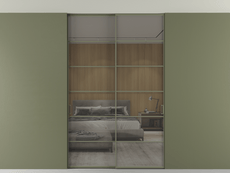 Перегородка Формато внутри проёма скрытое крепление в потолок 2 створки