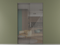 Перегородка Формато внутри проёма 2 створки