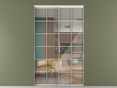 Перегородка Formato внутри проёма 2 створки