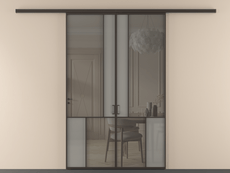 Перегородка Мозаик вдоль стены 2 створки