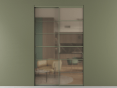 Перегородка Формато внутри проёма 2 створки