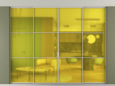 Перегородка Formato внутри проёма скрытое крепление в потолок 4 створки