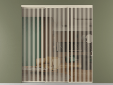 Перегородка Formato внутри проёма 3 створки с синхронным механизмом