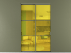 Перегородка Formato внутри проёма 2 створки