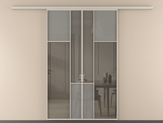 Перегородка Мозаик вдоль стены 2 створки
