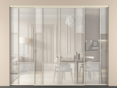 Перегородка Mosaic внутри проёма 4 створки