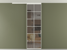 Перегородка Formato вдоль стены на потолок 1 створка