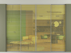 Перегородка Формато внутри проёма скрытое крепление в потолок 4 створки