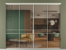 Перегородка Формато внутри проёма 4 створки