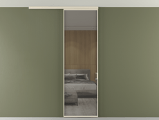 Перегородка Формато вдоль стены на потолок 1 створка