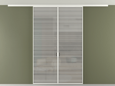 Перегородка Формато вдоль стены на потолок 2 створки