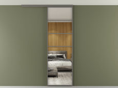 Перегородка Формато вдоль стены на потолок 1 створка