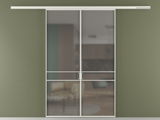 Перегородка Formato вдоль стены 2 створки