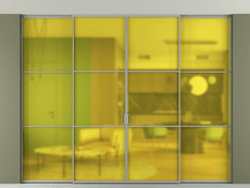 Перегородка Формато внутри проёма скрытое крепление в потолок 4 створки