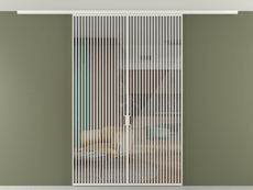 Перегородка Формато вдоль стены на потолок 2 створки