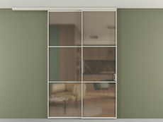 Перегородка Formato вдоль стены на потолок телескопик синхро 2