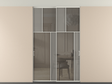 Перегородка Мозаик внутри проёма скрытое крепление в потолок 2 створки