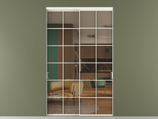 Перегородка Formato внутри проёма 2 створки