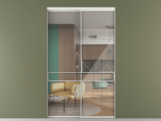 Перегородка Формато внутри проёма 2 створки