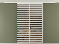 Перегородка Formato вдоль стены на потолок 2 створки