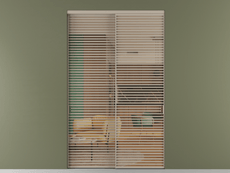 Перегородка Formato внутри проёма 2 створки