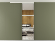 Перегородка Formato вдоль стены на потолок 1 створка