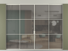 Перегородка Формато внутри проёма скрытое крепление в потолок 4 створки