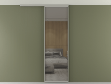 Перегородка Formato вдоль стены на потолок 1 створка