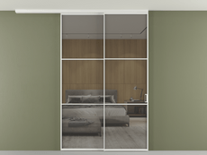 Перегородка Formato вдоль стены на потолок 2 створки с синхронным механизмом