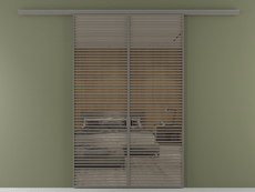 Перегородка Формато вдоль стены 2 створки