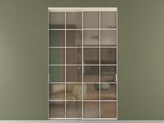 Перегородка Formato внутри проёма 2 створки