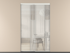 Перегородка Mosaic внутри проёма 2 створки