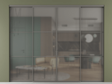 Перегородка Formato внутри проёма 4 створки