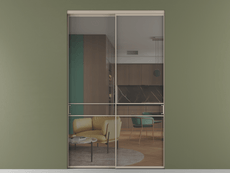 Перегородка Formato внутри проёма 2 створки