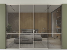 Перегородка Formato внутри проёма скрытое крепление в потолок 4 створки