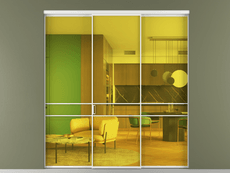 Перегородка Формато внутри проёма 3 створки