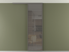 Перегородка Формато вдоль стены на потолок 1 створка