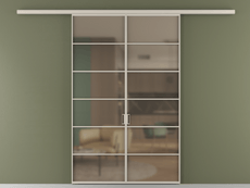 Перегородка Формато вдоль стены 2 створки