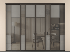 Перегородка Мозаик внутри проёма 4 створки