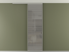 Перегородка Formato вдоль стены на потолок 1 створка