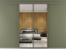 Перегородка Формато вдоль стены 2 створки