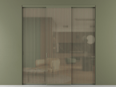 Перегородка Formato внутри проёма 3 створки